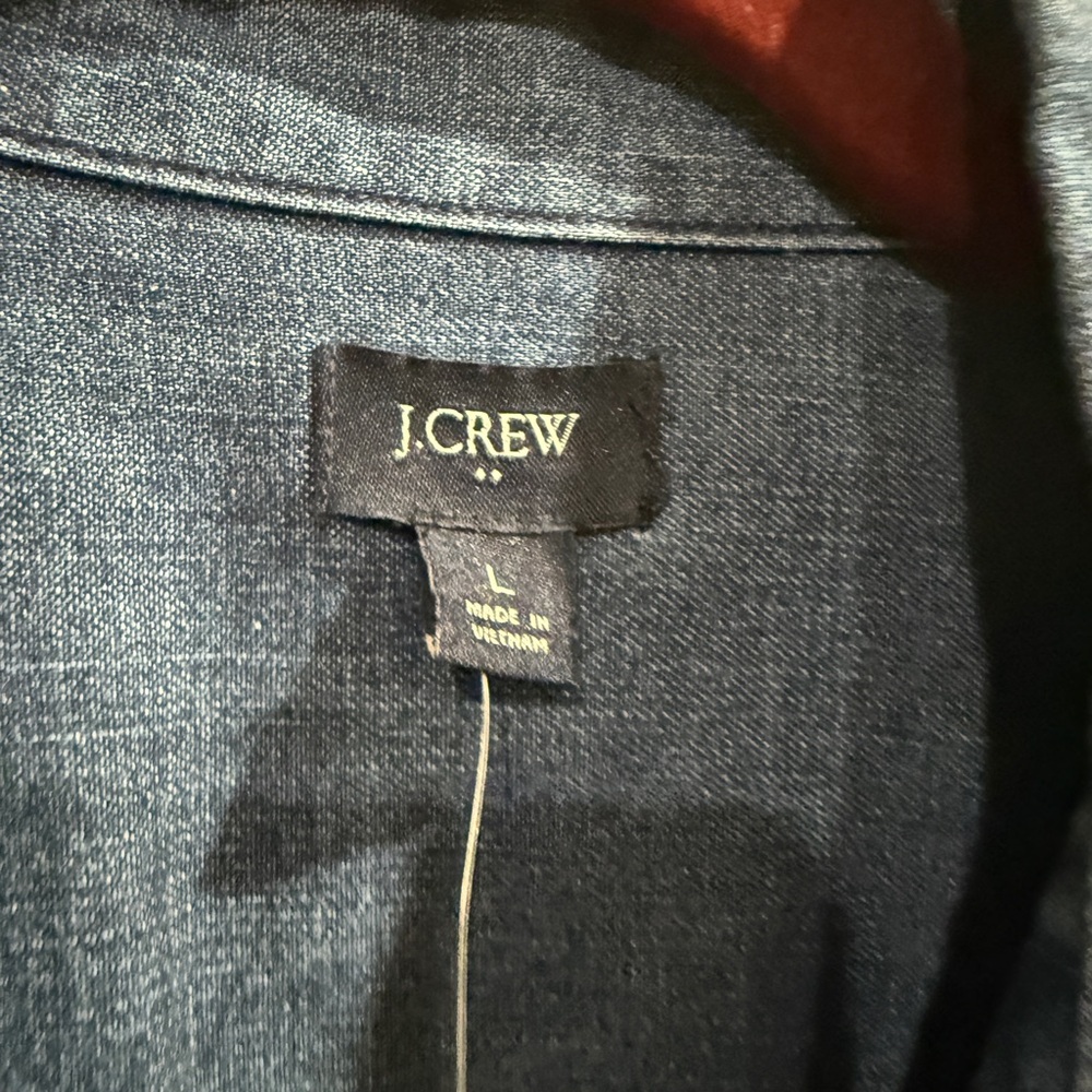 J. Crew Women's Denim Button-Down Shirt - Blue - Picture 3 of 7